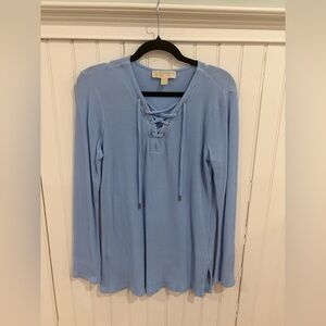 Michael Kors Sky Blue Long Sleeve Top